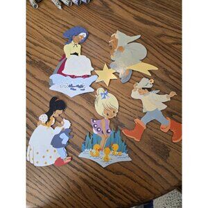 Vintage Mertens Kunst Wooden Wall Storybook Fairy Tale 5 Pieces 1960 W Germany